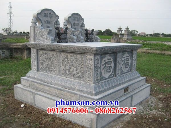 49 Mẫu mộ mồ mả đá tự nhiên nguyên khối đôi hai ba bốn ngôi liền nhau cất giữ để đựng hũ hộp tro hài cốt gia đình dòng họ ông bà bố mẹ đẹp bán tại Bình Phước