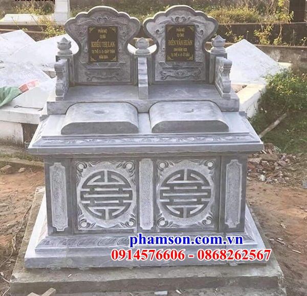 50 Mẫu mộ mồ mả đá xanh đôi hai ba bốn ngôi liền nhau cất giữ để đựng hũ hộp tro hài cốt gia đình dòng họ ông bà bố mẹ ba má đẹp bán tại Đồng Nai