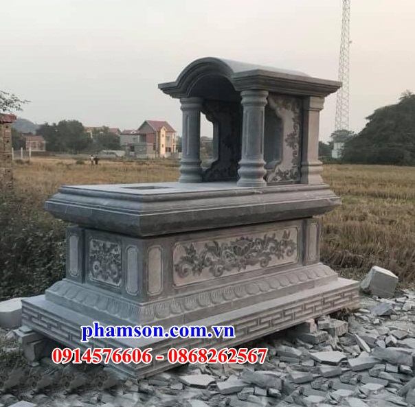 51 Mộ mồ mả một mái bằng đá thanh hóa cất giữ đựng để hũ hộp tro hài cốt gia đình dòng họ ông bà bố mẹ ba má đẹp bán Quảng Nam