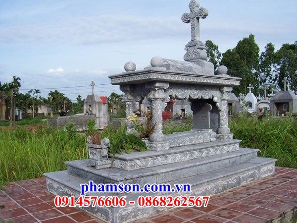 53 Mộ đá ninh bình nghĩa trang khu lăng mồ mả gia đình dòng họ ông bà bố mẹ công giáo đạo thiên chúa đẹp bán tại Hải Phòng