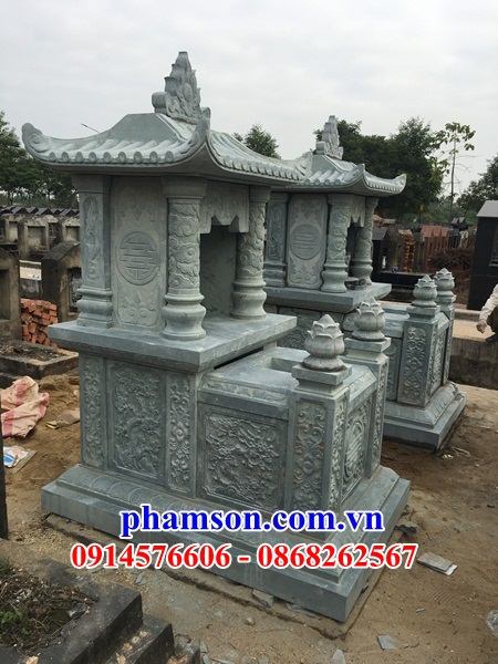 53 Mồ mộ mả một mái bằng đá cất giữ để đựng hũ hộp tro hài cốt gia đình dòng họ ông bà bố mẹ ba má đẹp bán tại Thừa Thiên Huế
