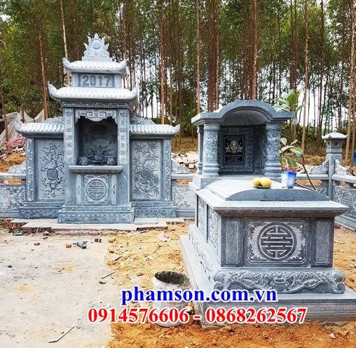 53 Mồ mộ mả một mái bằng đá tự nhiên nguyên khối cất giữ để đựng hũ hộp tro hài cốt gia đình dòng họ ông bà bố mẹ ba má đẹp bán tại Thừa Thiên Huế