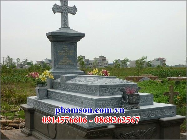 56 Mẫu mộ đá nghĩa trang khu lăng mồ mả gia đình dòng họ ông bà bố mẹ công giáo đạo thiên chúa đẹp bán tại Bắc Ninh
