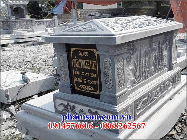 56 Mẫu mộ đá thanh hóa nghĩa trang khu lăng mồ mả gia đình dòng họ ông bà bố mẹ công giáo đạo thiên chúa đẹp bán tại Bắc Ninh