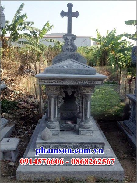 56 Mẫu mộ đá tự nhiên nguyên khối nghĩa trang khu lăng mồ mả gia đình dòng họ ông bà bố mẹ công giáo đạo thiên chúa đẹp bán tại Bắc Ninh