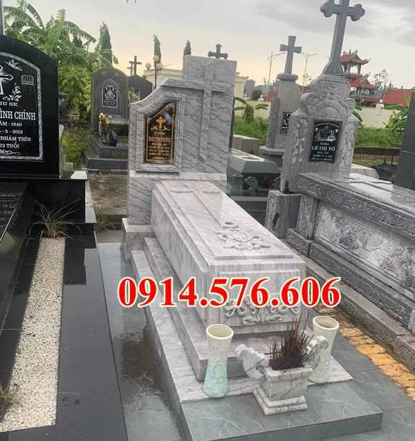 56 Mộ đá công giáo nghĩa trang đạo thiên chúa đẹp bán tại Bắc Ninh