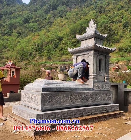 57 Mộ mồ mả đá thanh hóa hai mái cất để giữ đựng hũ hộp tro hài cốt gia đình dòng họ ông bà bố mẹ ba má đẹp bán tại Tây Ninh