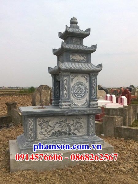 58 Mộ mồ mả cất giữ để đựng hũ hộp đựng tro hài cốt ông bà cha mẹ má ba mái bằng đá tự nhiên nguyên khối đẹp bán tại Hà Nội