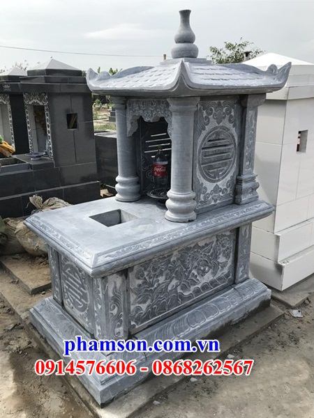 59 Mẫu mộ mồ mả ông bà bố mẹ gia đình dòng họ một mái bằng đá xanh đẹp bán tại Lai Châu