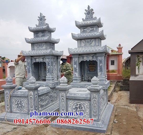 59 Mộ ba mái bằng đá đẹp bán tại Bắc Giang