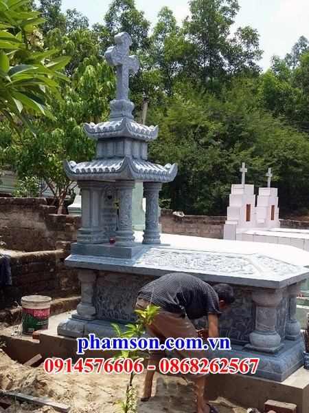 59 Mộ đá tự nhiên nguyên khối nghĩa trang khu lăng mồ mả gia đình dòng họ ông bà bố mẹ công giáo đạo thiên chúa bán tại Bà Rịa Vũng Tàu