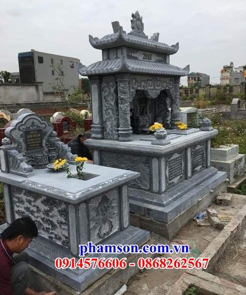 62 Mẫu mộ mồ mả đá đôi đẹp bán tại Tiền Giang