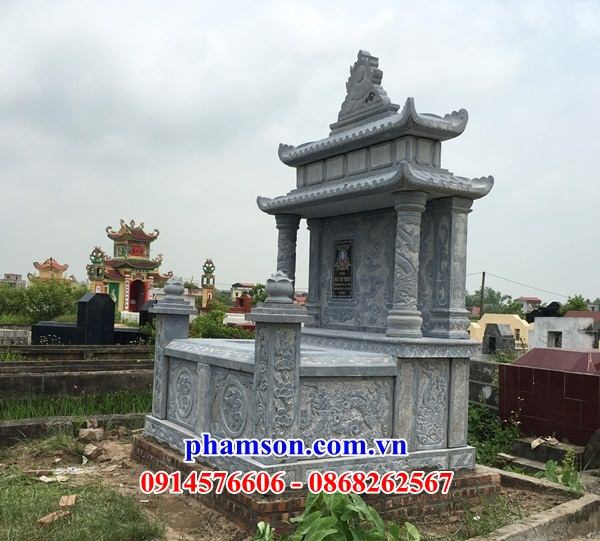 62 Mẫu mộ mồ mả đá đôi hai ba ngôi liền nhau cất giữ để đựng hũ tro hài cốt gia đình dòng họ ông bà bố mẹ ba má đẹp bán tại Tiền Giang