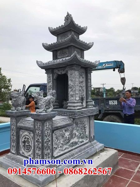 62 Mộ ba mái bằng đá đẹp bán tại Hưng Yên