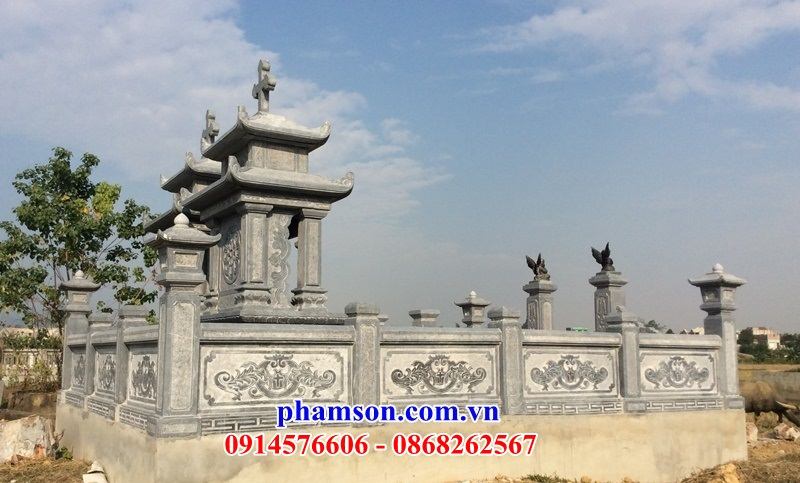 63 Mộ đá ninh bình nghĩa trang khu lăng mồ mả gia đình dòng họ ông bà bố mẹ công giáo đạo thiên chúa đẹp bán tại Trà Vinh