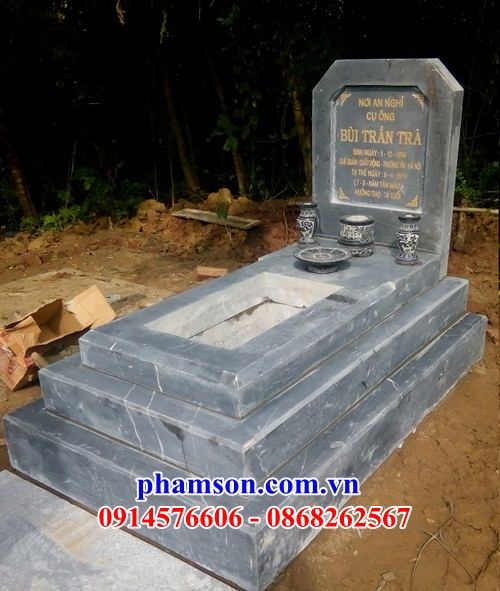 63 Mộ mồ mả bằng đá xanh nguyên liền khối hiện đại cao cấp đơn giản không mái tam ba năm cấp bán tại Bắc Giang