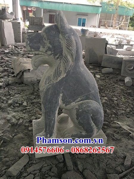 69 Mẫu chó phong thủy trấn yểm canh cổng bằng đá tự nhiên nguyên khối đẹp bán Hà Nội