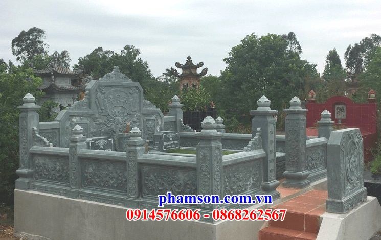 93 Kích thước mộ bằng đá xanh rêu theo phong thủy chạm khắc hoa văn tinh xảo tại Bình Phước
