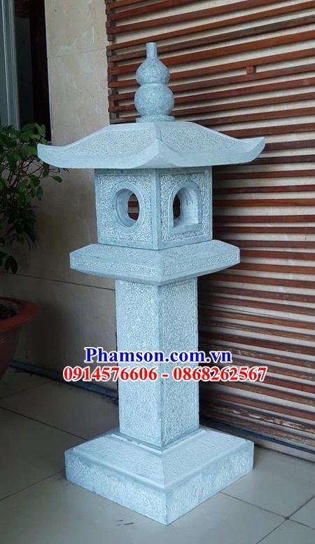 Đèn sân vườn biệt thư non bộ bằng đá xanh nguyên khối đẹp bán tại Nam Định