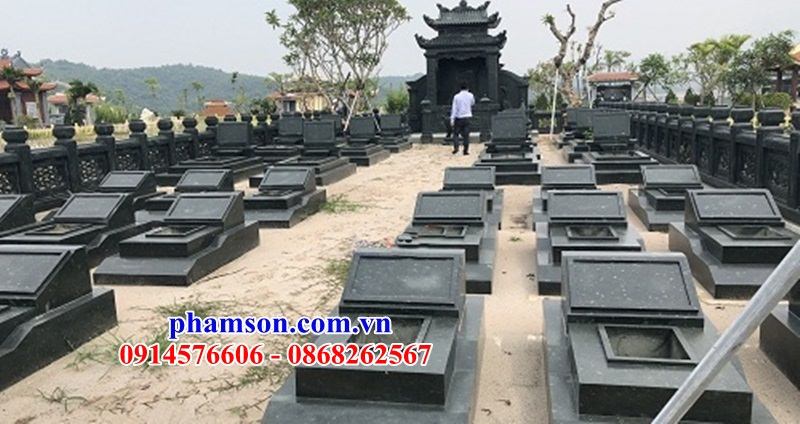 Lăng mộ cao cấp bằng đá xanh rêu khối kích thước chuẩn phong thủy đẹp tại Hà Tĩnh
