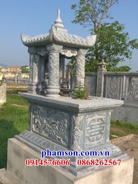 Lăng mộ đơn một mái thiết kế đẹp bằng đá mỹ nghệ Ninh Bình