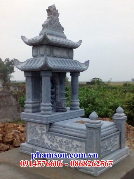Mẫu lăng mộ hai mái băng đá xanh Thanh Hóa bán báo giá toàn quốc đẹp