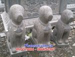Mẫu tượng chó đá Việt Nam canh cổng trấn yểm theo phong thủy bằng đá bán báo giá toàn quốc đẹp