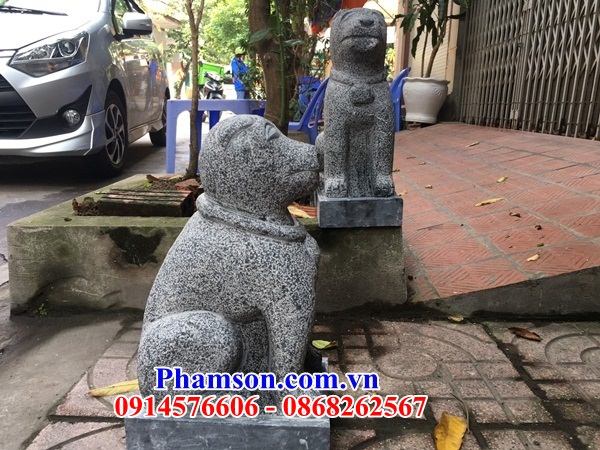 Mẫu tượng chó đá Việt Nam canh cổng trấn yểm theo phong thủy đẹp