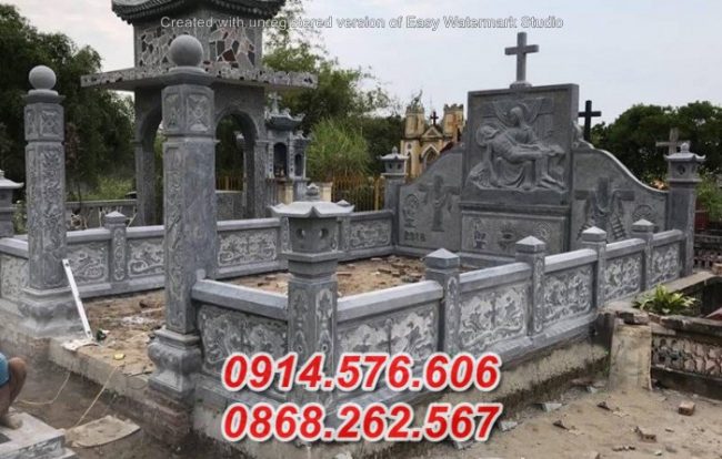 Sóc Trăng+ 02 Mộ đá công giáo đẹp để tro cốt