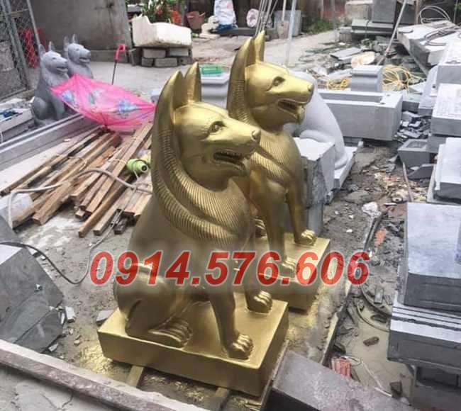 Tượng chó cổ đá tự nhiên đẹp bán tại Hưng yên