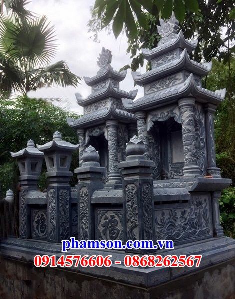 06 Mẫu mộ mồ mả đá xanh ninh bình hiện đại ba mái đẹp nhất bán tại Trà Vinh