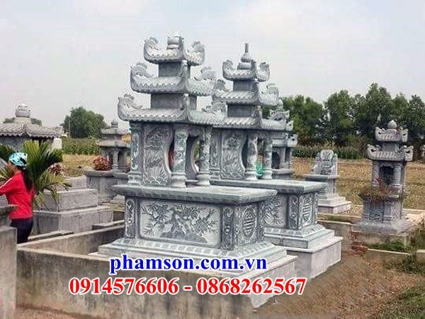06 Mẫu mộ mồ mả đá xanh thanh hóa cao cấp ba mái đẹp nhất bán tại Trà Vinh