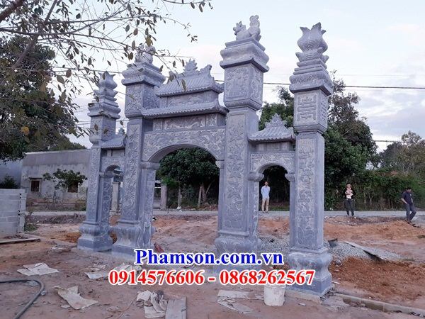 100 Mẫu cổng trụ biểu đình chùa bằng đá xanh Thanh Hóa