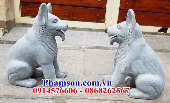 103 Mẫu chó canh cổng phong thủy trấn yểm Việt Nam bằng đá thiết kế cơ bản