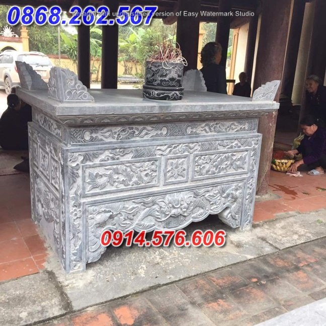 106 Mẫu bộ bàn lễ đặt tại đình đền chùa bằng đá giá rẻ 2025
