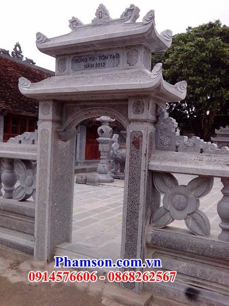 116 Mẫu cổng tam quan đình đền chùa bằng đá đẹp giá rẻ được ưa chuộng nhất