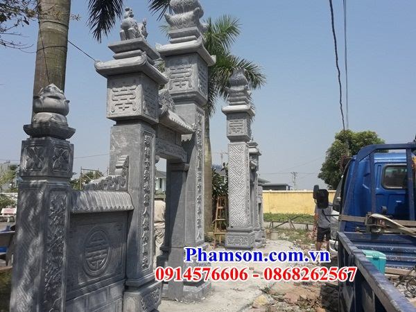 118 Những mẫu cổng đình đền chùa đẹp bằng đá thiết kế hiện đại