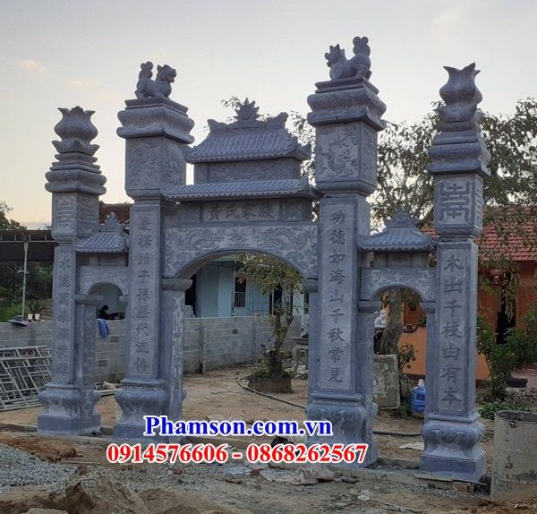 118 Những mẫu cổng đình đền chùa đẹp bằng đá xanh Thanh Hóa