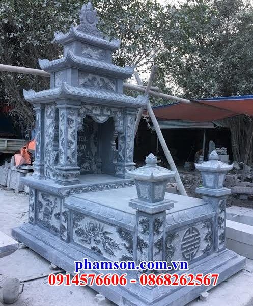 17 Mộ mồ mả ba mái bằng đá thanh hóa nguyên khối hiện đại đẹp bán tại Tây Ninh