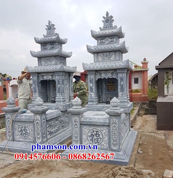 18 Mộ mồ mả ba mái hiện đại bằng đá thanh hóa hiện đại đẹp bán tại Đồng Nai