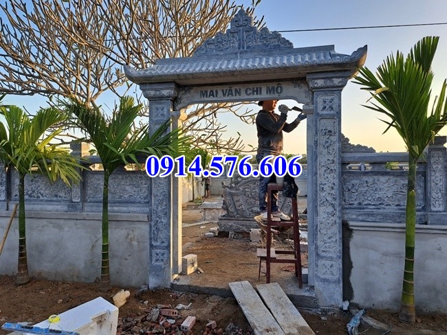 21 Mẫu cổng mộ đá nguyên khối đẹp tại Quảng Trị