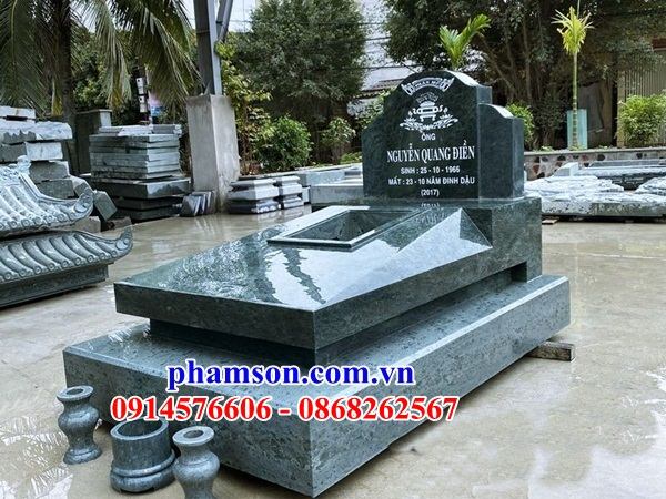 21 Mẫu mộ đá xanh nguyên khối đẹp tại Quảng Trị