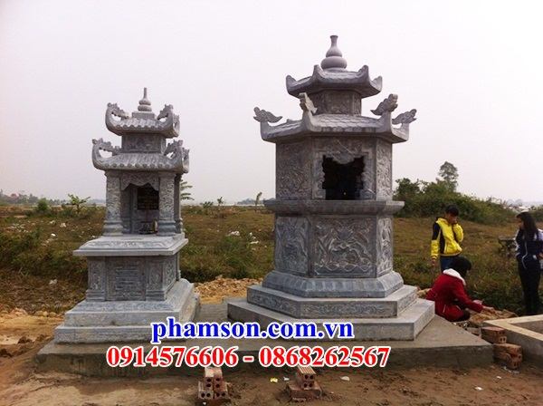 21 Mẫu mộ mồ mả đá ninh bình cao cấp bát giác hình lục lăng đẹp bán tại Tiền Giang