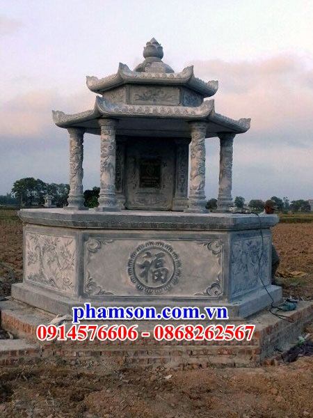 21 Mẫu mộ mồ mả đá ninh bình tự nhiên nguyên khối bát giác hình lục lăng đẹp bán tại Tiền Giang