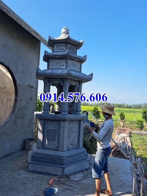21 Mẫu mộ tròn hình tháp lục lăng bát giác đá nguyên khối đẹp tại Quảng Trị