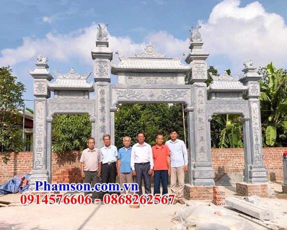24 Thiết kế cổng đá thanh hóa hiện đại tam quan tứ trụ đẹp bán tại Hà Giang