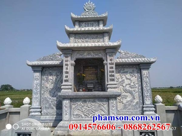 26 Lăng thờ đá nguyên khối cao cấp khu mồ mả mộ ông bà đẹp bán tại Ninh Thuận