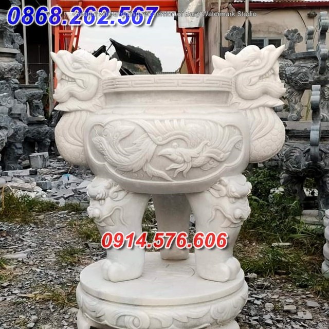 27 Lư hương đá lăng mộ đẹp bán Quảng Ninh 2025