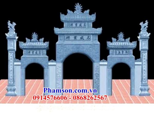 30 Cổng tam quan tứ trụ đá thiết kế cao cấp miếu đền chùa miêu đẹp bán tại Hà Tĩnh