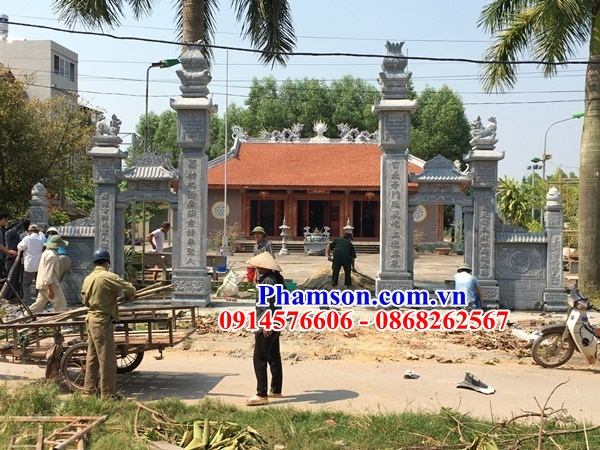 31 cổng nhà thờ từ đường xây bằng đá ninh bình hiện đại đẹp bán tại Quảng Bình